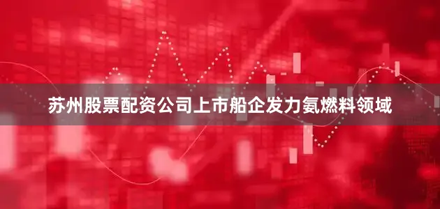 苏州股票配资公司上市船企发力氨燃料领域